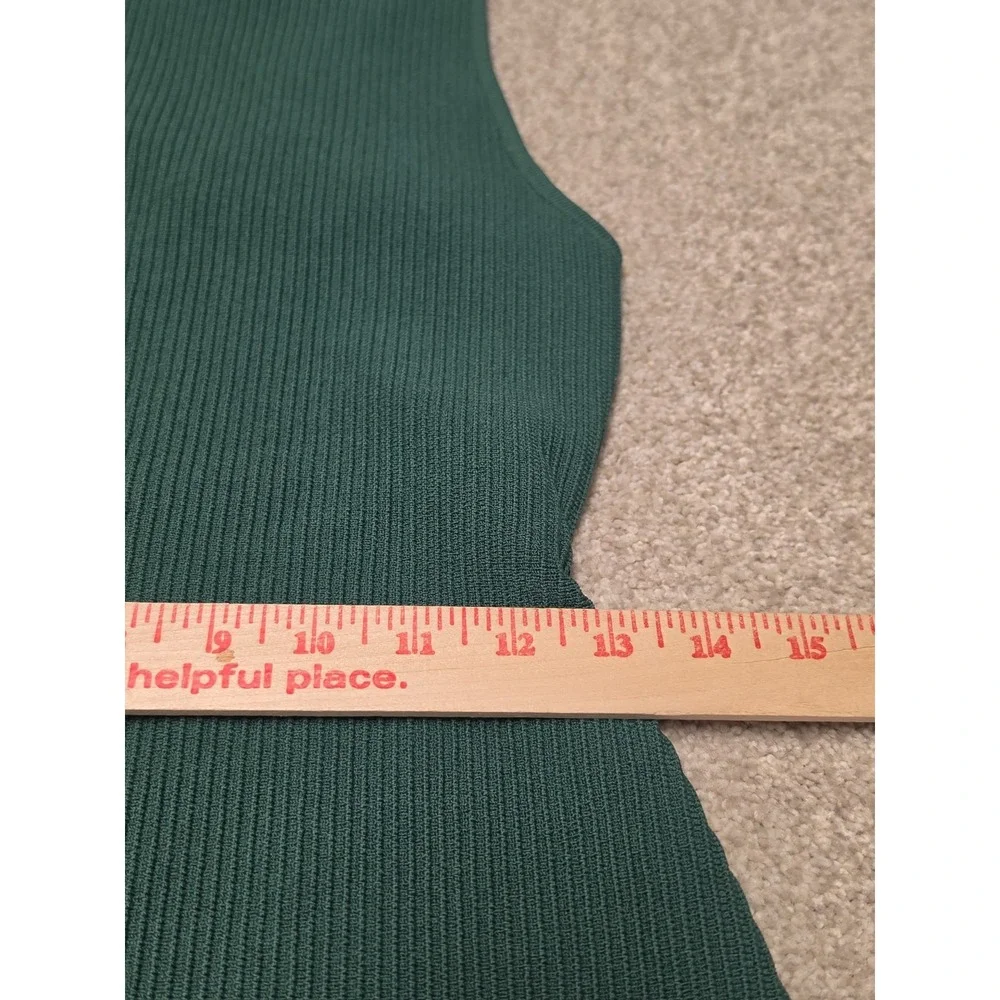Aritzia Babaton Size‎ S Sculpt Knit Racer Mini Dress Forest Green Bodycon NWT